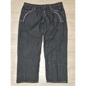 Jinzu Jeans Mens Size 48x34 Actual 46x32 Black Baggy Hip Hop Y2K Streetwear